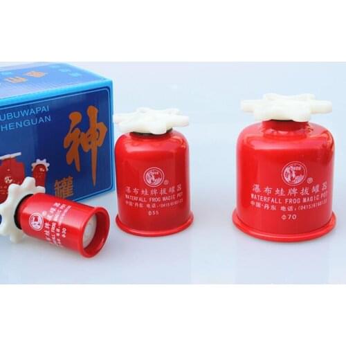 3 pcs Genuine waterfall vacuum cupping device hand-screw cupping red cans vacuum negative pressure tank set