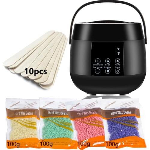 Hair Removal Wax-melt Warmer Heater Machine Set Paraffin Wax Beans Depilation No Strip Depilatory Hot Film Hard Waxing Pellet