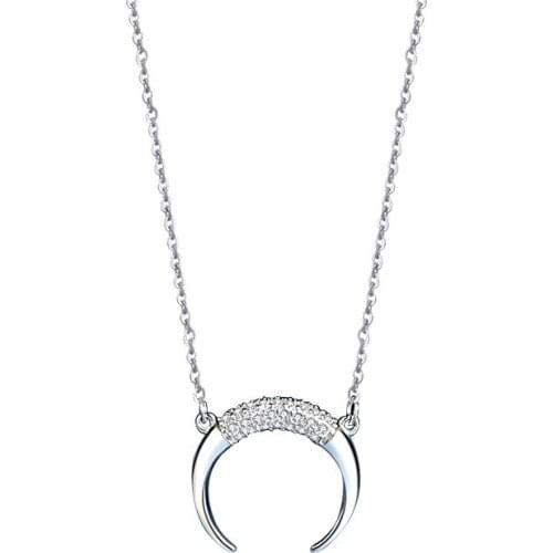 GBL7 New Haoyue Necklace S925 Sterling Silver Light Luxury Simple Temperament Clavicle Chain Zircon Pendant