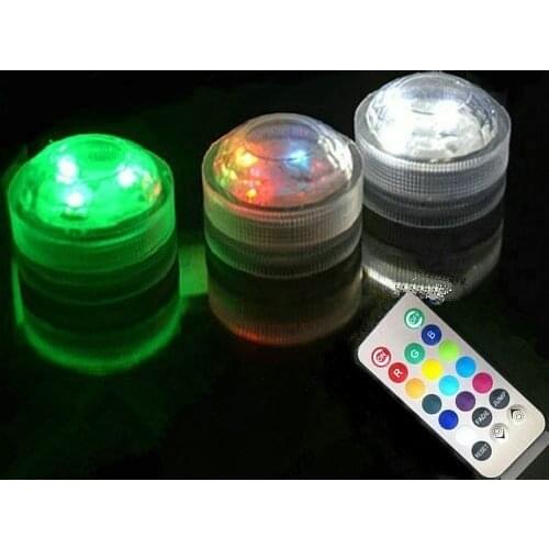 36pcs/lot 3528smd tea light submersible Floralyte tealight Candle lamp color change w/remote controller wedding vase Xmas decor