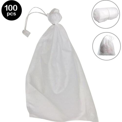 Drawstring For Plants Flower Insect-Proof Bird-proof Woven Fabric 100pcs Against Insect White Good Quality Fruit Bagging