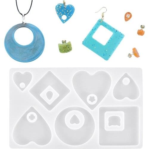 Silicone Casting Mods For DIY Resin Jewelry Pendants Earring Uv Epoxy Clay Handmade Artcraft Jewelry Tools Making