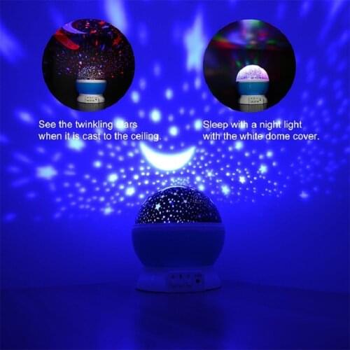 Star Master LED Starry Night Light Projector Moon Light Sky Rotating Romantic Projection Lamp for Children Baby Bedroom Gifts