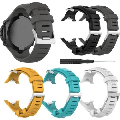 Suunto D6 Dive / D6i NOVO / ZULUs interchangeable soft adjustable silicone steel buckle strap with long strap