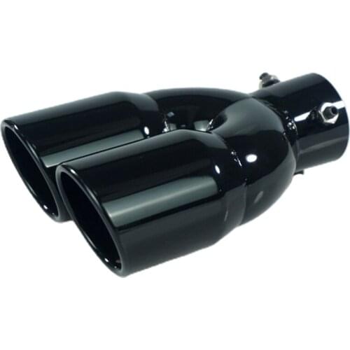 Tubo de escape de coche Universal, silenciador con doble Cancelación de ruido trasero de acero inoxidable