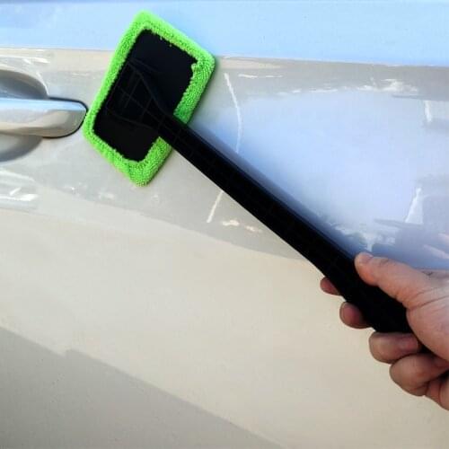 1Pcs Detachable 13 Inch Window Brush Microfiber Wiper Cleaner Cleaning Brush with Cloth Pad Car Auto Cleaner Cleaning Tool Brush