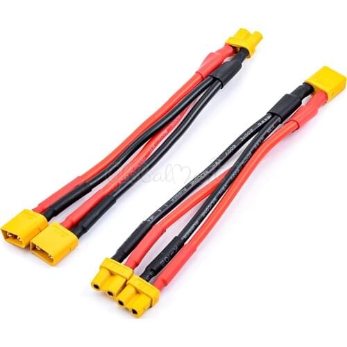 1PCS XT30 XT-30 Male / Female Parallel cable wire Y lead 16AWG Battery charger cable