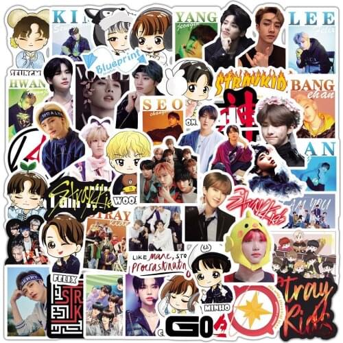 10/50pcs/pack Straykids Stickers For Skateboard Helmet Gift Box Bicycle Computer Notebook Car Childrens Toys 2020