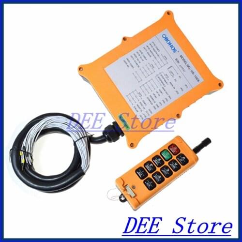 2 Speed 1 Transmitters 8 channels Hoist Crane Truck Radio Remote Control Push Button Switch System Controller