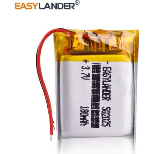 3.7V 180mAh 502025 Lithium Polymer Li-Po li ion Rechargeable Battery Lipo cells For MP3 MP4 toys speaker Tachograph POS