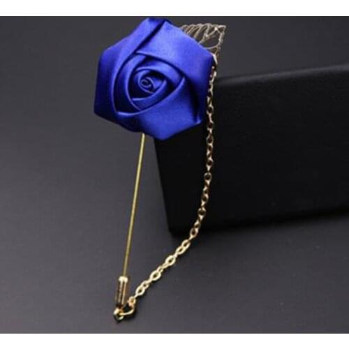 6pieces /lot Wedding Silk Rose Flower Boutonniere Groom Brooch Buttonholes Groomsman Best Man Party Flowers Accessories Prom