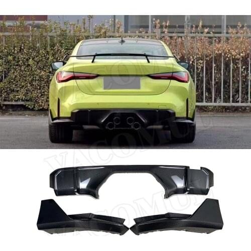 Dry Carbon Fiber Rear Diffuser Lip Spoiler Splitters Rear Bumper Diffuser for BMW 3 4 Series G80 G82 G83 M3 M4 2021 + MP Style