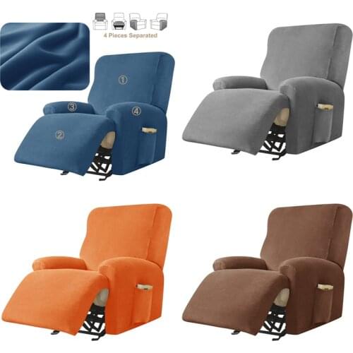 Velvet Recliner Cover Stretch Split Style All-inclusive Armchair Covers Lazy Boy Chair Cover Lounger Single Couch Sofa Slipcover