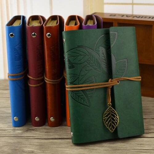 Pocket Planner Notebook A6 A7 Ring Binder Notebooks and Journals Retro Sketchbook Soft Cover School Office Supplies