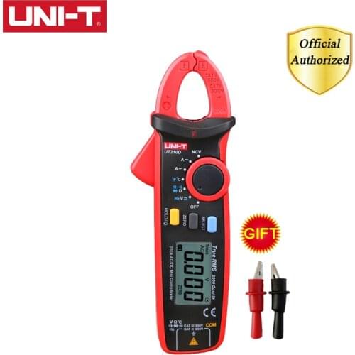 UNI-T UT210D Mini Digital Clamp Meter True RMS Resistance Capacitance Temperature Measure Auto Range AC/DC Voltage Multimeter