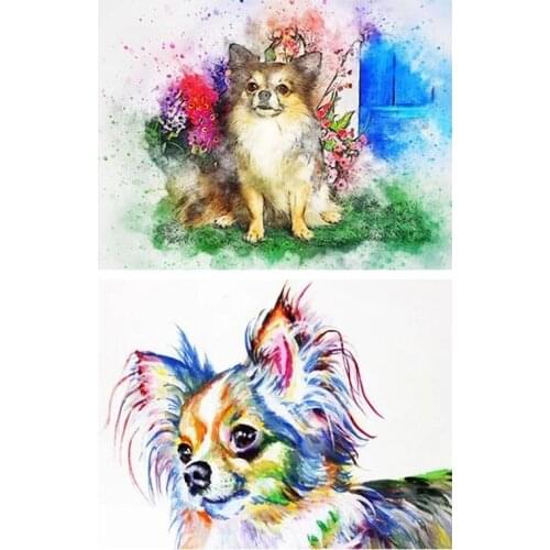 Diy Diamond Embroidery Picture Cross Stitch Chihuahua Dog Full Square Mosaic Needlework Diamond Painting Baby Nursery Wall Art