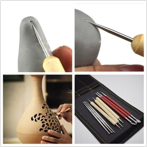 Ceramics Clay Sculpture Tool Stainless Steel Sludge Knife Carving Polymer Making Polymer Pottery Tools 9pcs/set