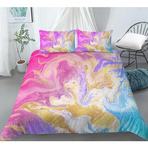 Abstract Colorful Ripples Printed Duvet Cover Bedding Sets for Bedding Room Quilt Covers Home Bed Decoration US Single Twin Size