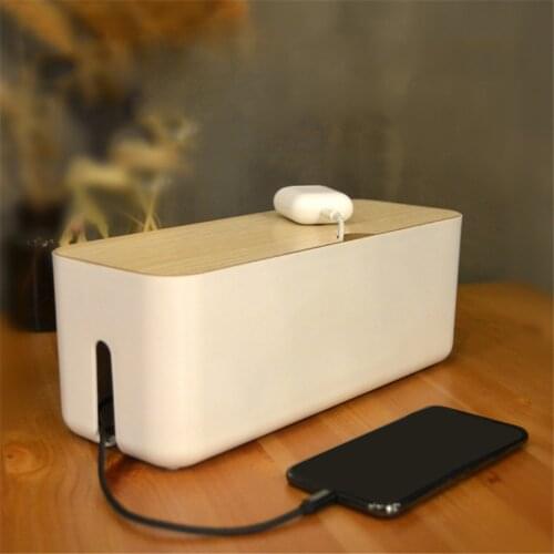 Multifunctional Wire Storage Box Charger Power Cord Hidden Mobile Phone Computer Tablet Socket Extension Cord Organizer