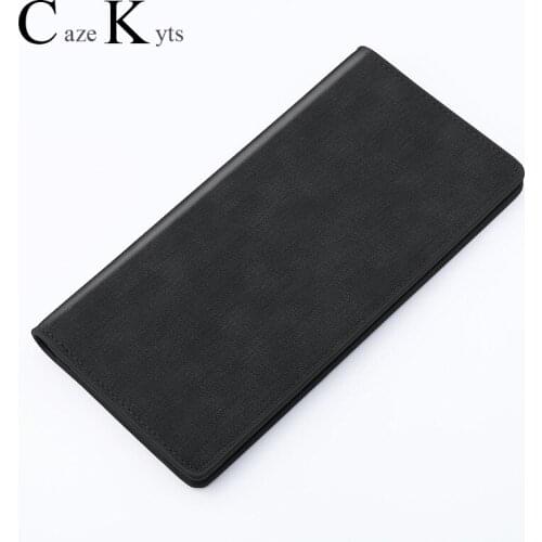 Mens wallet ultra-thin wallet long canvas pattern suit bag mens personality soft wallet tide brand men wallet