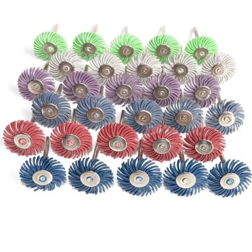 10pc 1Inch Radial Bristle Disc Kit Abrasive Brush 1/8" 3mm Shank two layer Detail Polishing Wheel for Rotary Tool Accessories
