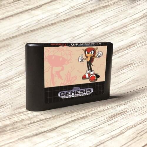 Mighty the Armadillo in Soniced Game the Hedgehog - USA Label Flashkit MD Card for Sega Genesis Megadrive Video Game Console