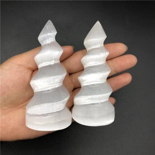 New Natural Selenite Lamp Selenite Point Tower Lamp Crystal Lamp Gemstone Healing Mineral Natural Quartz Crystals 1pc