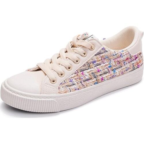 2021New Spring Canvas Shoes Vrouwen Schoenen Outdoor Casual Sports Shoes Breathable And Slippery Beautiful Lace-Up Running Shoes