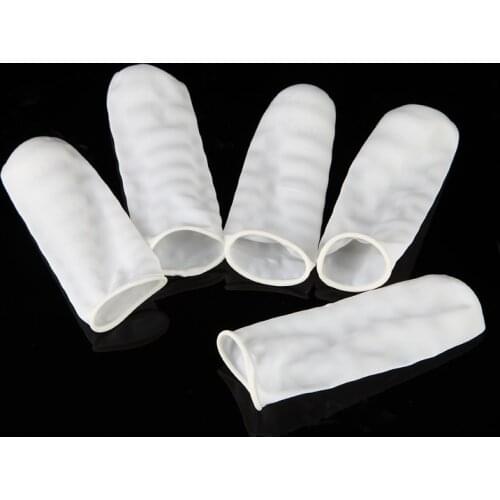 100pc White Disposable Anti Static Rubber Latex Finger Cots DIY Silicone UV Resin Glue Molds Epoxy Makeing Tool Accessories