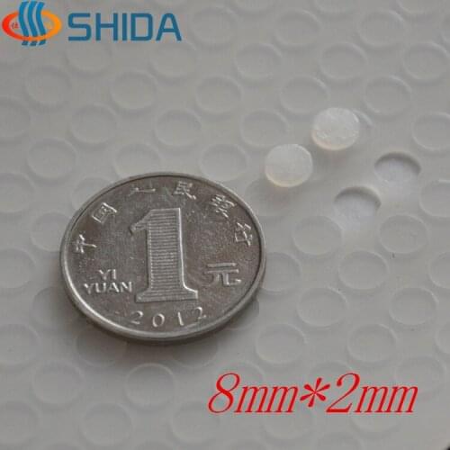 Wholesale 1000PCS 8mm*2mm Translucence Self Adhesive Soft Anti Slip Round Silicone Rubber Feet Pads,Silica Gel Shock Absorber