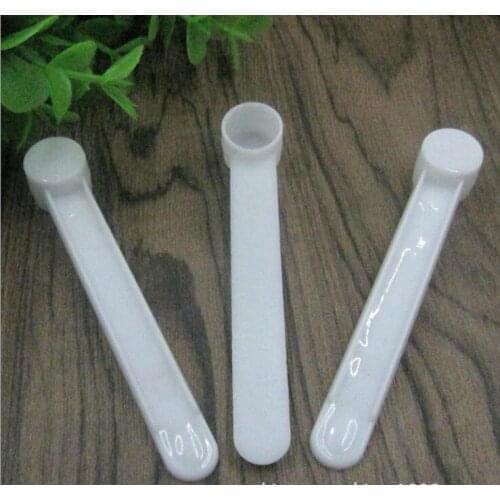 Wholesale 3000pcs/lot 1 gram Plastic Measuring Scoop 2ML Small Spoon 1g Measure Spoons White Clear Milk Protein Powder Scoops