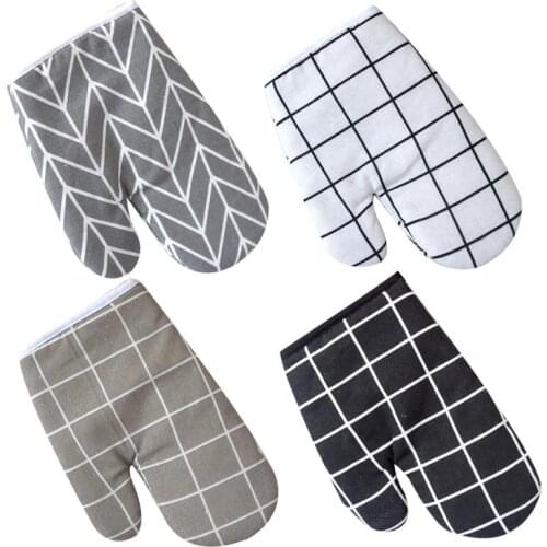 Microwave Oven Glove Cotton Heat Insulation Gloves Insulation Pad Kitchen Baking Gloves Non-slip Oven Mitts Kitchen Accessories