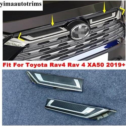 Front Head Grille Grill Center Radiator Protection Panel Accessories Cover Trim Fit For TOYOTA RAV4 RAV 4 XA50 2019 2020 2021