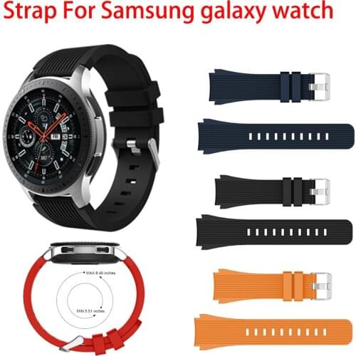 Soft Silicone Strap For Samsung Galaxy watch 46mm/Gear S3 Frontier/Classic 22mm Sport bracelet wristband replacement correa belt