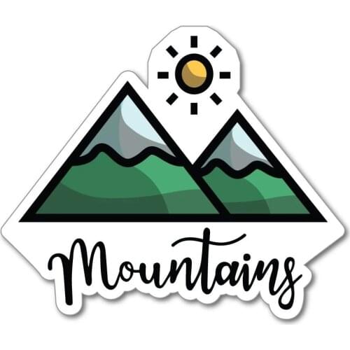 S40852# Self-adhesive Decal Mountains Car Sticker Waterproof Auto Decors on Bumper Rear Window