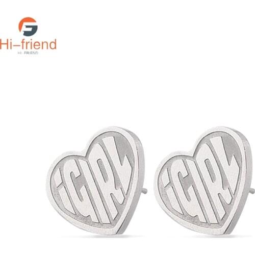 Creative Fiery INS Trends Ear Studs Hip Hop Punk Style Stainless Steel Earrings for Women Men Jewelry