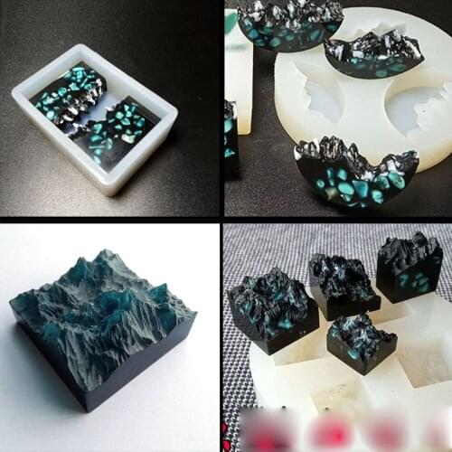 Silicone Mold Resin DIY Snow Mountain Mold Micro Landscape Epoxy Resin Molds