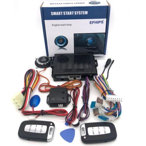 Keyless entry system for car trolley One key to start the engine button Car alarm PKE remote start remote preheating and cooling