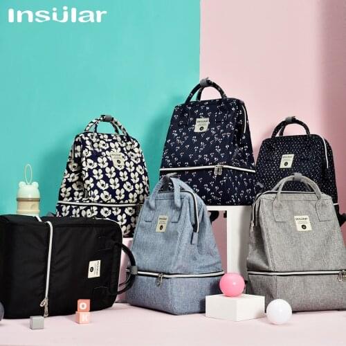 Mummy Maternity Bag Diaper Bags Both Shoulders Fashion High-Capacity Multifunctional Waterproof Heat Insulation Breast Milk