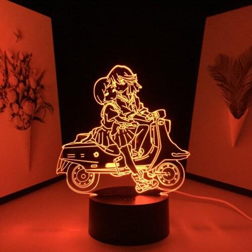 Kill La Kill Matoi Ryuuko LED Night Light for Bedroom Decor Gift Nightlight Manga Kill La Kill Room Table Lamp Anime 3D Lamp