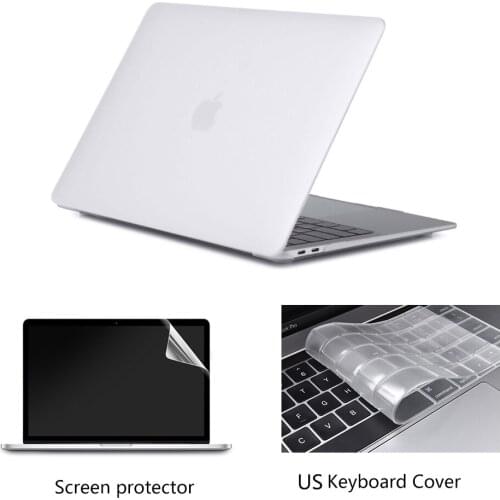 Laptop Hard Case Shell+Keyboard Cover+Screen Film+Dust Pulg only For Apple MacBook Pro 13 Air New Model A1932 Release 2018