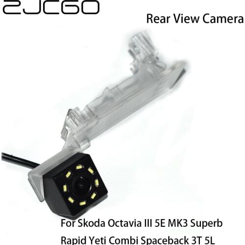 ZJCGO Car Rear View Reverse Back Up Parking Waterproof Camera for Skoda Octavia III 5E MK3 Superb Rapid Yeti Combi Spaceback 5L