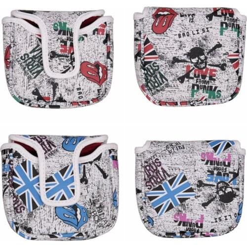 High quality 1pc UK Pattern Golf Square Mallet Putter Covers For Golf Ody Putters Golf Putter Headcover Magnetic Closure