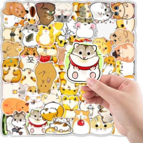 10/30/50PCS Cute Hamster Graffiti Stickers Skateboard Car Refrigerator Waterproof Decorative Stickers Wholesale