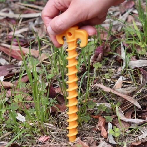 10PCS Plastic Tent Hook Stakes Camping Tents Accessories Ground Support Nails Peg Screw Anchor Shelter