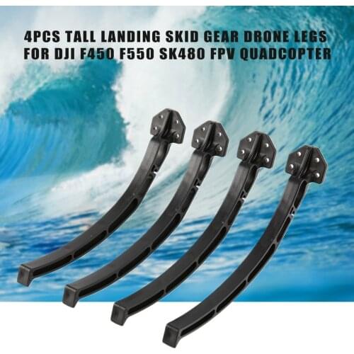 4pcs Tall Landing Skids Gear Drone Legs Wheels Tripod for DJI F450 F550 SK480 FPV Quadcopter Helicopter Drone UAV
