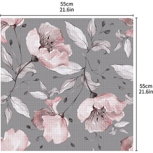 55x55cm Flower Rose Table Stickers For Dining Room Vinyl Self Adhesive 3D View Contact Paper Removable Waterproof Table Cloth