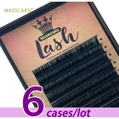 6Cases Wholesale Own Brand Custom Packaging Box Private Label Mink Individual Eyelashes Vendor False makeup tool beauty salon