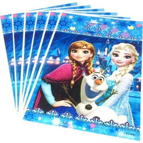 6pcs Disney Frozen Queen Elsa Theme Plastic Bag Loot Bag for Sanck Candy Jewelry Kid Birthday Small Gift Bag Decoration Supply