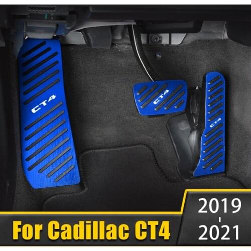 Aluminum Alloy Car Foot Rest Pedal Fuel Accelerator Brake Pedal Cover Pads Case Fit For Cadillac CT4 2019 2020 2021 Accessories